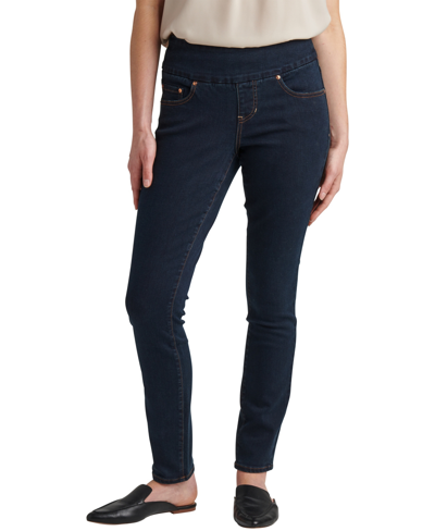 Shop Jag Women's Nora Mid Rise Skinny Pull-on Jeans In After Midnight