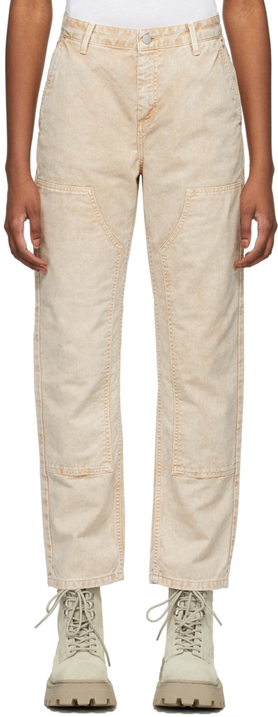 Shop Carhartt Beige Sonora Jeans In Dusty Brown