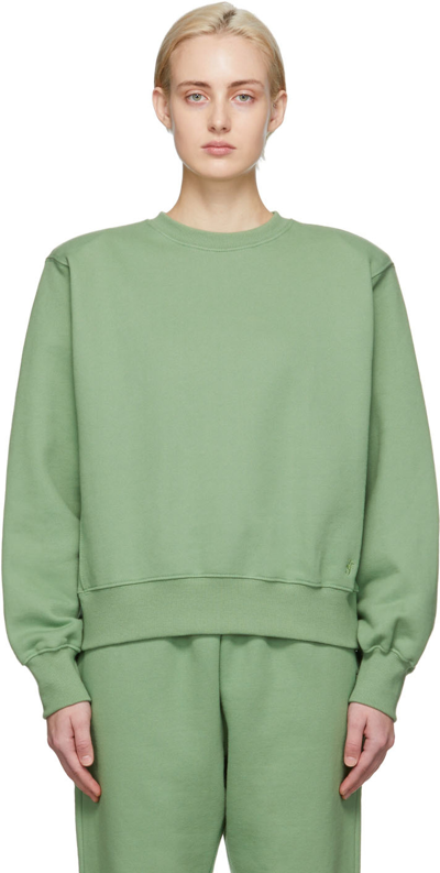 Shop The Frankie Shop Green Vanessa Sweatshirt In Mossy Green