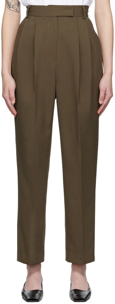Shop The Frankie Shop Brown Bea Suit Trousers In Chocolate