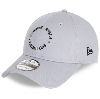 Shop New Era Gray Tottenham Hotspur Circular Wordmark 9forty Adjustable Hat