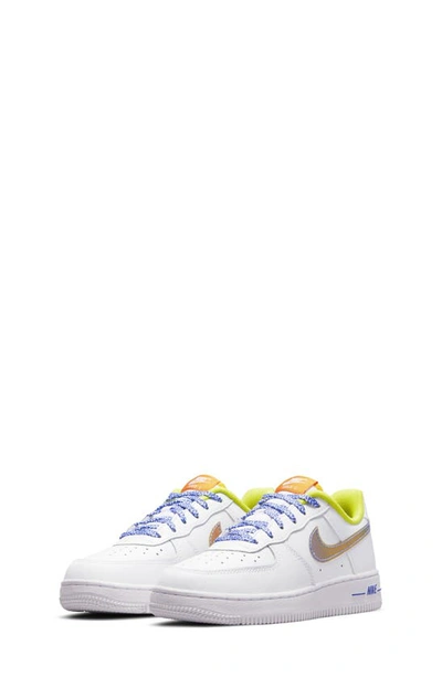 Shop Nike Force 1 Lv8 Sneaker In White/ Blue/ Orange/ Multi