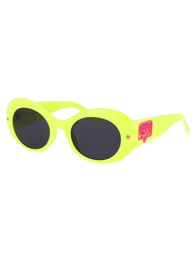 Shop Chiara Ferragni Sunglasses In 40gir Yellow
