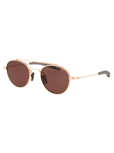 Shop Dita Sunglasses In 003 White Gold / Brown Polar