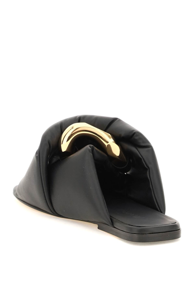 Shop Jw Anderson J.w. Anderson Slippers With Twist And Chain In Black