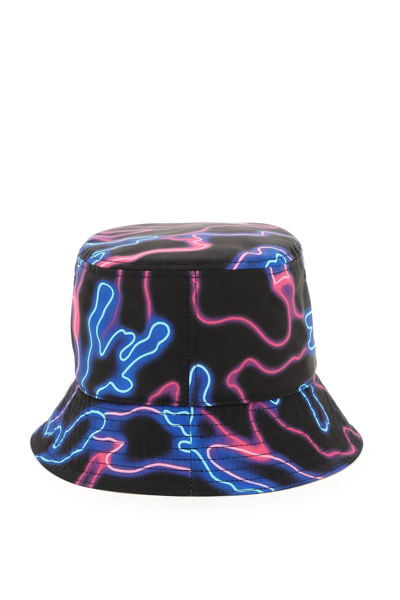 Shop Valentino Garavani Neon Camou Bucket Hat In Mixed Colours
