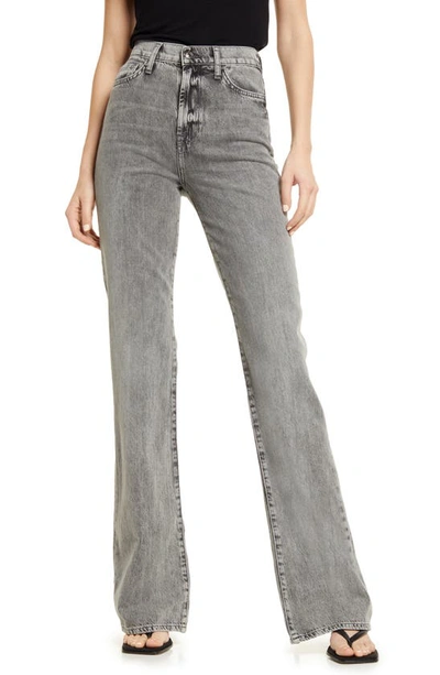 Shop 7 For All Mankind High Waist Easy Bootcut Nonstretch Jeans In Fern Grey