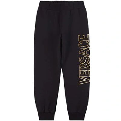 Shop Versace Black Logo Sweatpants