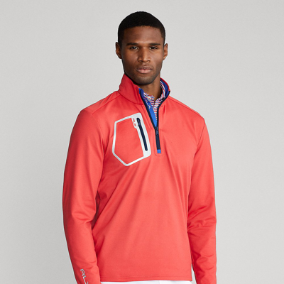 Shop Ralph Lauren Performance Quarter-zip Pullover In Starboard Red