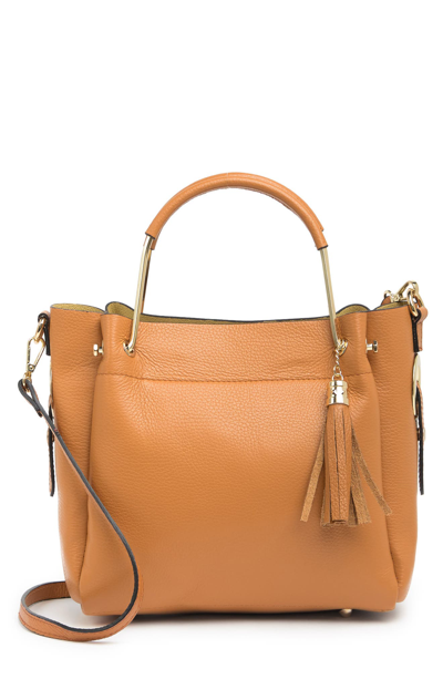 Carla Ferreri Top Handle Leather Tote Bag In Cognac ModeSens