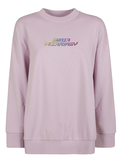 Shop Stella Mccartney High Frequency Gel Logo Sweatshirt In Orchid