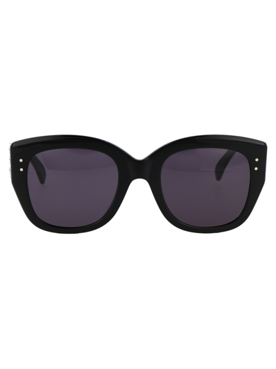 Shop Alaïa Aa0052s Sunglasses In 002 Black Black Grey