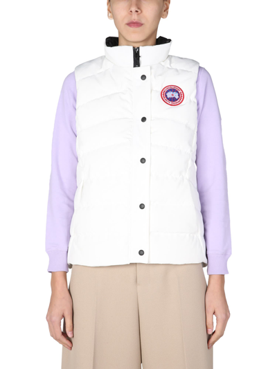 Shop Canada Goose Freestyle Sleeveless In Bianco