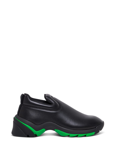 Shop Bottega Veneta Flash Slip On Black Leather Sneakers