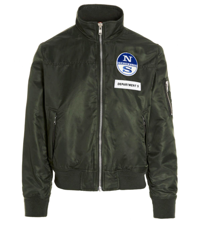 Shop Department Five Department 5 By North Sails Sailor Man Military Green Bomber Jacket In Militare