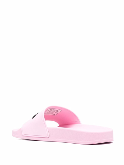Shop Balenciaga Pool Sliders In Pink