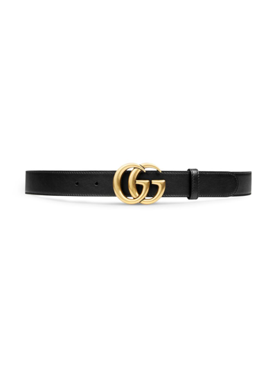 Shop Gucci Marmont Leather Belt