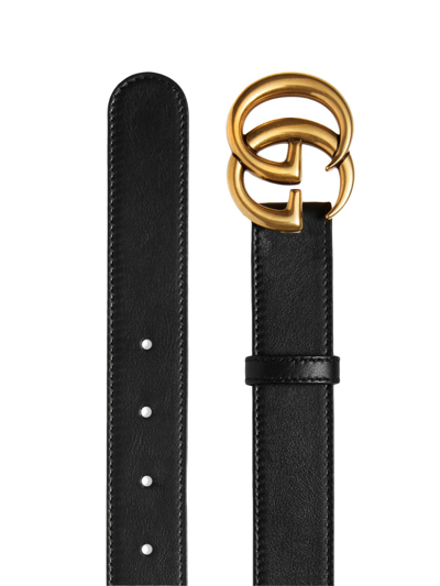 Shop Gucci Marmont Leather Belt