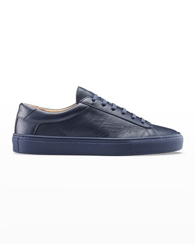 Shop Koio Capri Tonal Leather Low-top Sneakers In Space