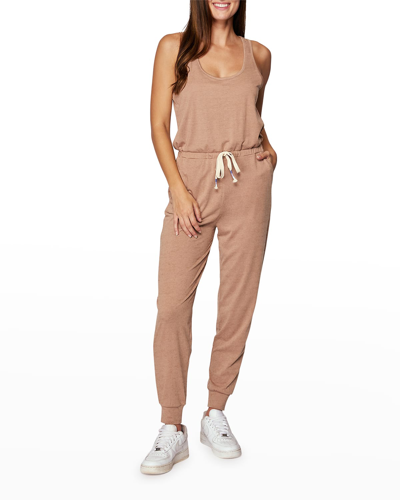 Shop Spiritual Gangster Perfect Lounge Jumpsuit In Camel
