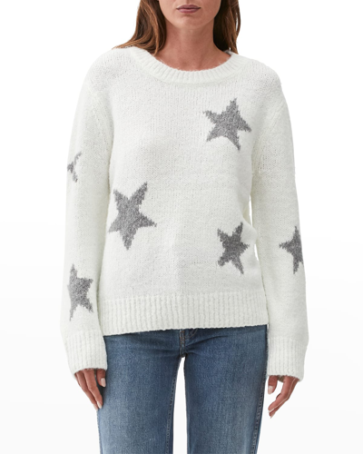 Shop Michael Stars Intarsia Star Pullover Sweater In Chy