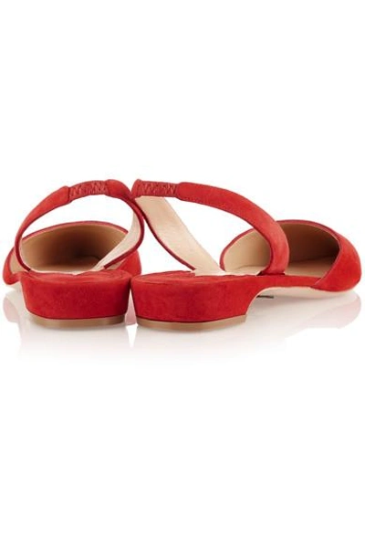 Shop Paul Andrew Rhea Suede Point-toe Flats