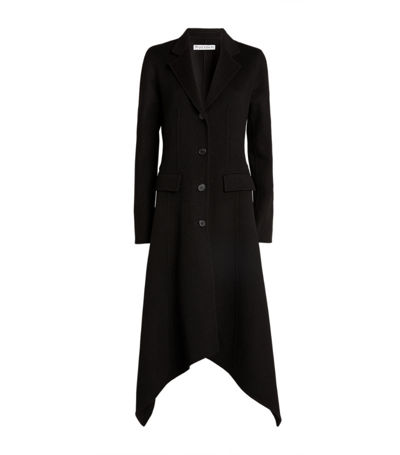 Shop Jw Anderson Wool Asymmetric Coat In Black