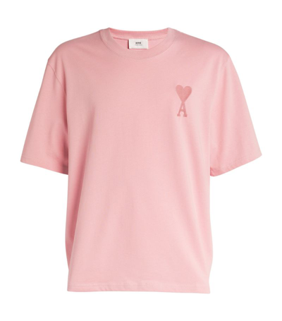 Shop Ami Alexandre Mattiussi Ami Paris Ami De Coeur T-shirt In Pink