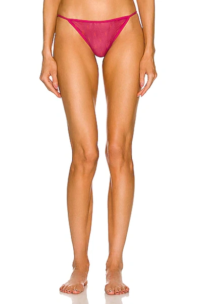 Shop Saint Laurent All Over Logo Underwear In Fuchsia & Rouge