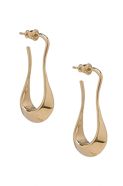 Shop Lemaire Short Drop Earrings In Light Gold