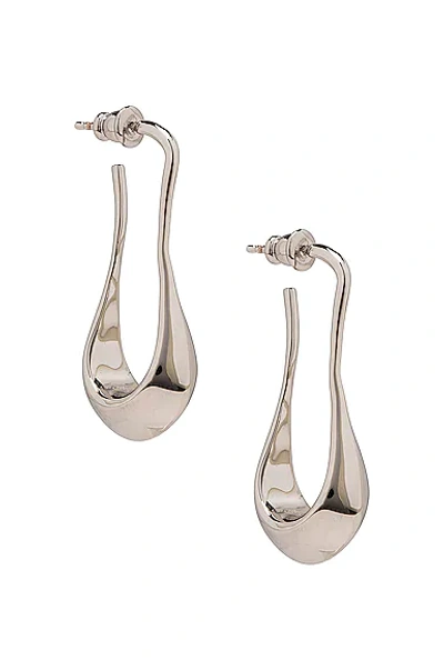 Shop Lemaire Short Drop Earrings In Silver