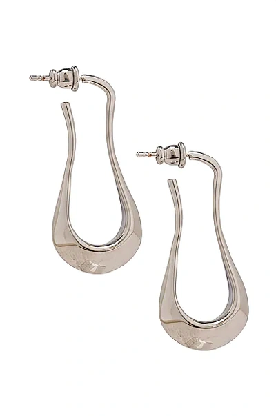 Shop Lemaire Short Drop Earrings In Silver