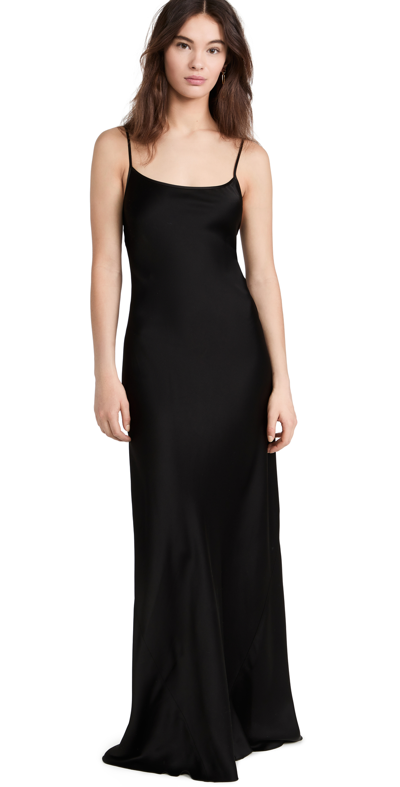 Shop Victoria Beckham Cami Floor Length Dress In Black