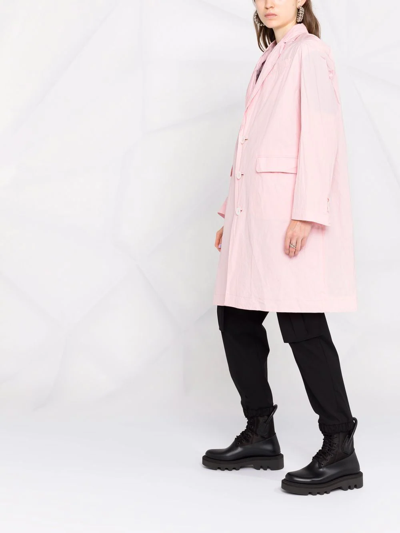 Shop Dsquared2 Single-breasted Mid-length Coat In Pink
