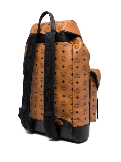 Shop Mcm Large Brandenburg Backpack In Brown