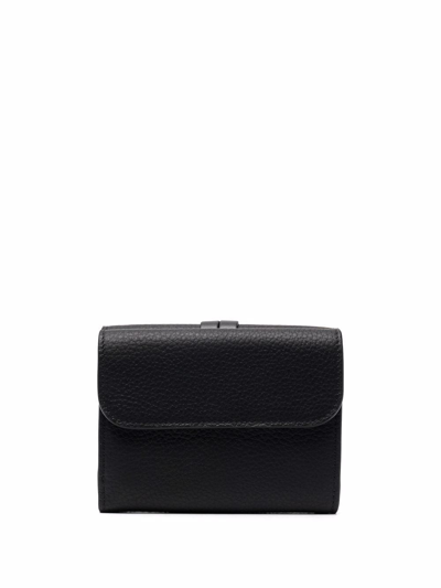 Shop Chloé Logo Tri-fold Wallet In Black