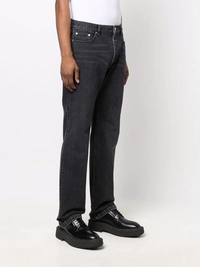 Shop Balenciaga Year Of The Tiger Straight-leg Jeans In Black