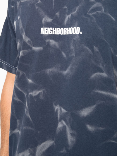 Shop Neighborhood Logo-print Short-sleeved T-shirt In Blue
