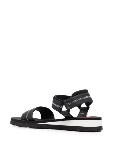 Love Moschino Logo Open-toe Sandals In Black