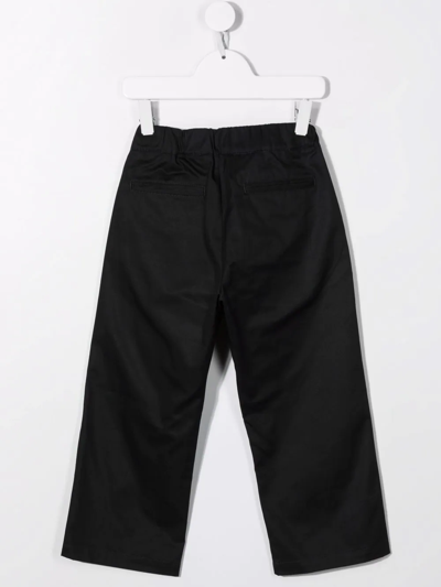Palm Angels Blue Pants For Boy With Logo In Blue