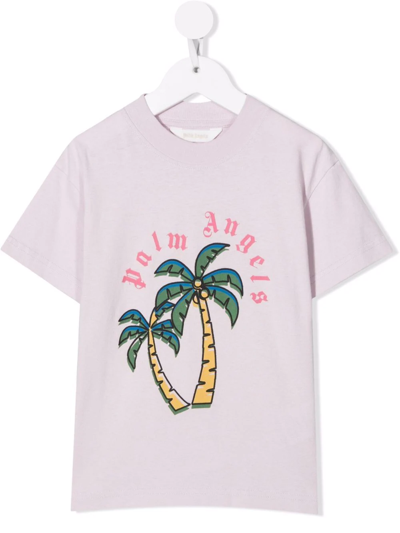 Palm Angels Graphic-print Cotton T-shirt In Pink
