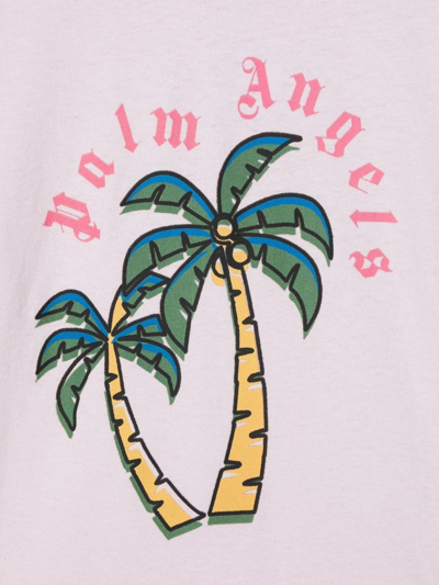Palm Angels Graphic-print Cotton T-shirt In Pink