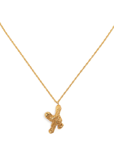 Shop Loveness Lee X Alphabet Pendant Necklace In Gold