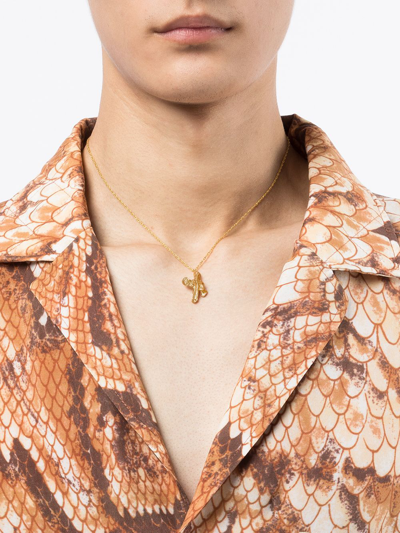 Shop Loveness Lee X Alphabet Pendant Necklace In Gold