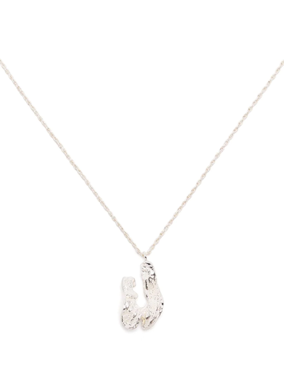 Shop Loveness Lee U Alphabet Pendant Necklace In Silver