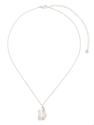 Shop Loveness Lee U Alphabet Pendant Necklace In Silver
