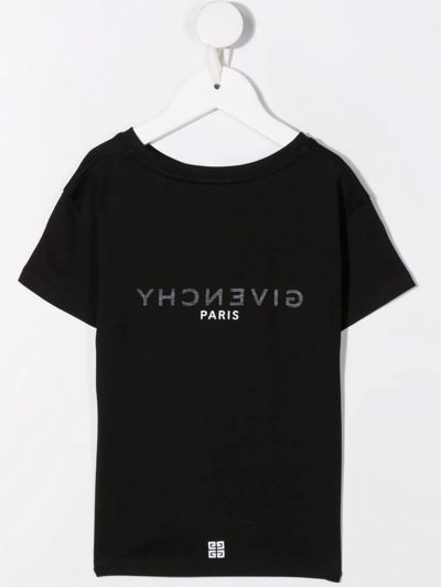 Shop Givenchy Logo Print T-shirt In Black