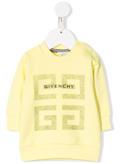 Shop Givenchy 4g-print Cotton Sweatshirt In Yellow