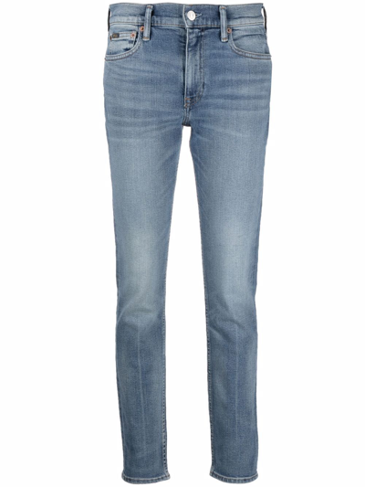 Shop Polo Ralph Lauren Mid-rise Slim-cut Jeans In Blue
