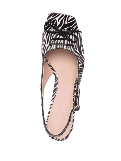 Shop Scarosso Bella Zebra-print Pumps In Black